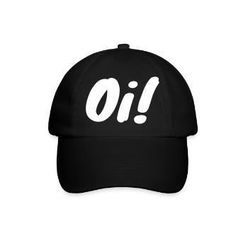 oi! - Baseballkappe - Schwarz/Schwarz - Vorne