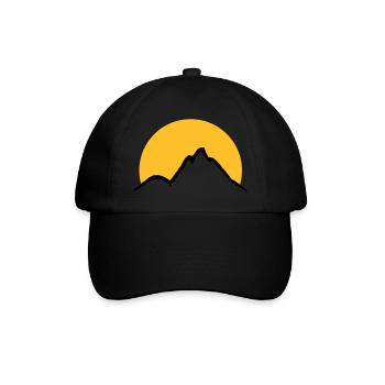 Schöne Berge Sonne - Baseballkappe - Schwarz/Schwarz - Vorne