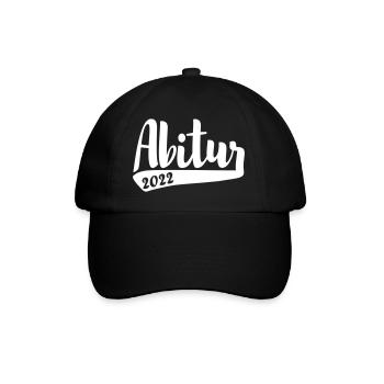 Abitur 2022 AK 22 schlichtes Design - Baseballkappe - Schwarz/Schwarz - Vorne