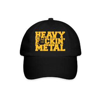 Heavy F#ckin' Metal Hard Rock Cornes Geste de la main Fun - Casquette classique - noir/noir - Devant