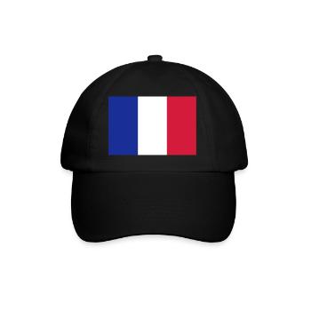 Frankreich - Baseballkappe - Schwarz/Schwarz - Vorne