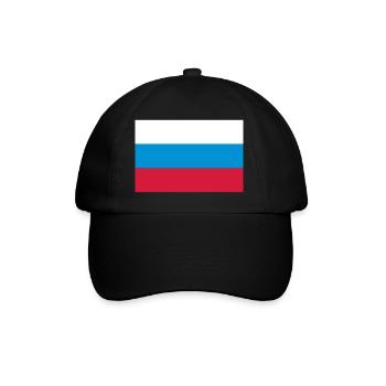 russia flag - Baseballkappe - Schwarz/Schwarz - Vorne