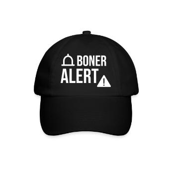 Boner Alert - Baseballkappe - Schwarz/Schwarz - Vorne