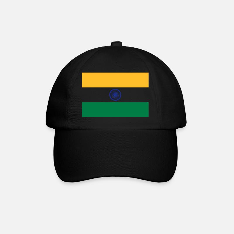 Drapeau Inde / Indian flag - Casquette classique - noir/noir