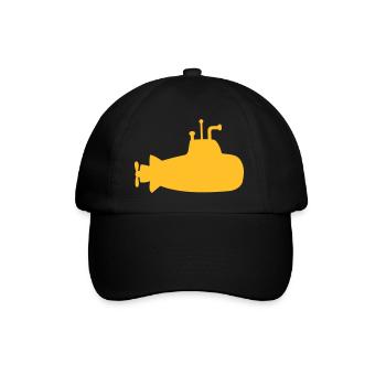 U-Boot Unterseeboot Gelb Tauchgang Tauchboot Logo - Baseballkappe - Schwarz/Schwarz - Vorne