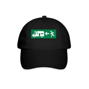 camper - Baseball Cap - black/black - Front