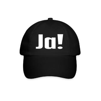Ja! - Baseballkappe - Schwarz/Schwarz - Vorne