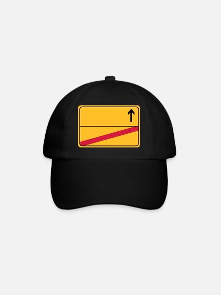 Ortsschild - Baseballkappe - Schwarz/Schwarz