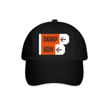 dump him Zitat Logo - Baseballkappe - Schwarz/Schwarz - Vorne