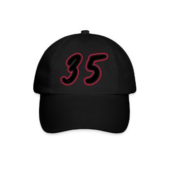 35 Symbole numérique - Casquette classique - noir/noir - Devant