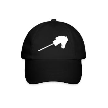 Cheval de loisir en blanc - Casquette classique - noir/noir - Devant