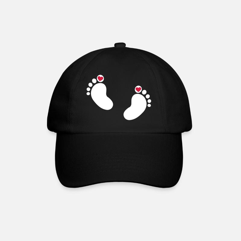 Baby Babyfüße - Baseballkappe - Schwarz/Schwarz