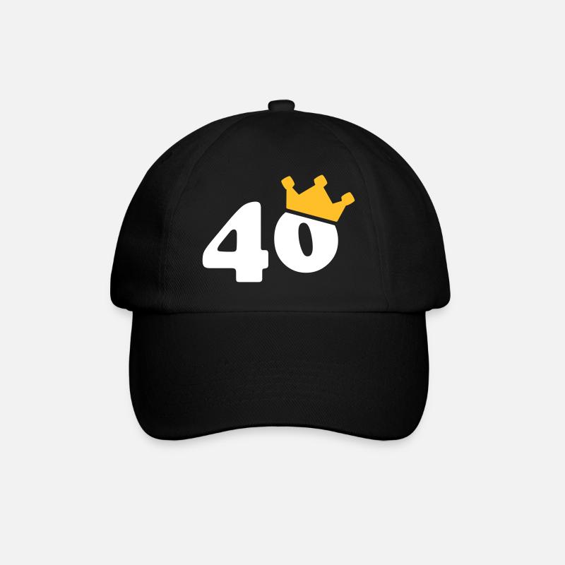 40 couronne 40 anniversaire 40 ans - Casquette classique - noir/noir