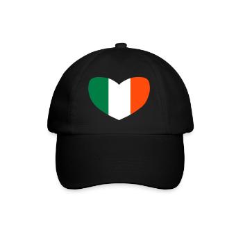 love irland - Baseballkappe - Schwarz/Schwarz - Vorne