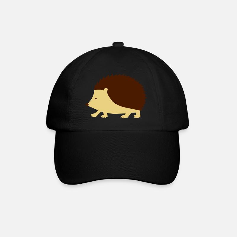 Igel - zackig - Baseballkappe - Schwarz/Schwarz