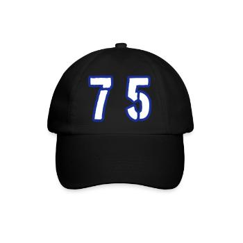 75 Number Symbol - Baseball Cap - black/black - Front