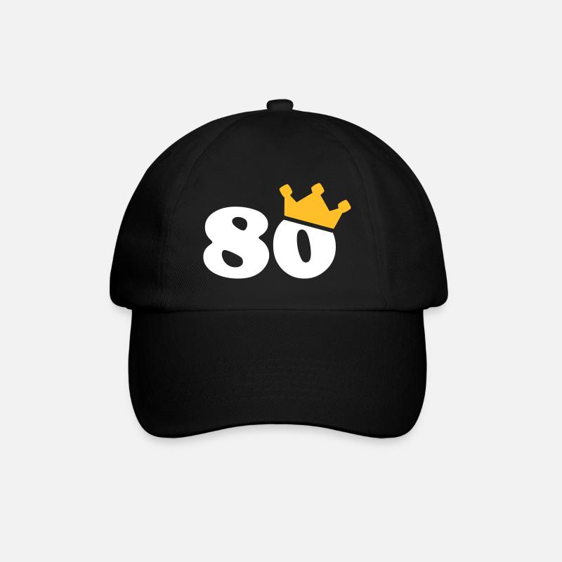 80 Krone 80e anniversaire 80 ans - Casquette classique - noir/noir