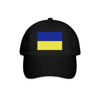 fahne_ukraine - Baseballkappe - Schwarz/Schwarz - Vorne