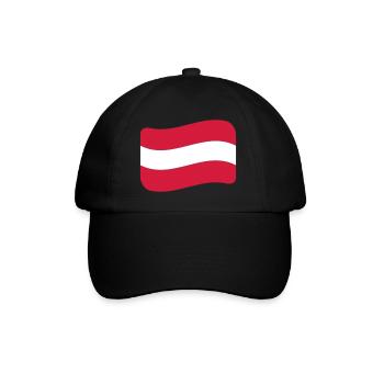 oesterreich_flagge_2c - Baseball Cap - black/black - Front