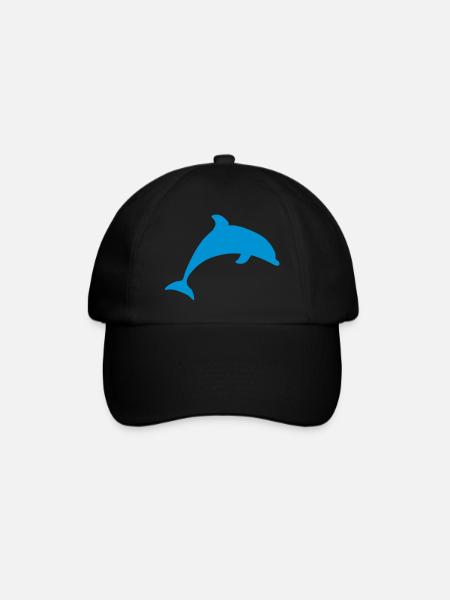 Delphin Delphin Meerestier 3062 - Baseballkappe - Schwarz/Schwarz