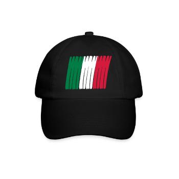 italia banner - Baseball Cap - black/black - Front