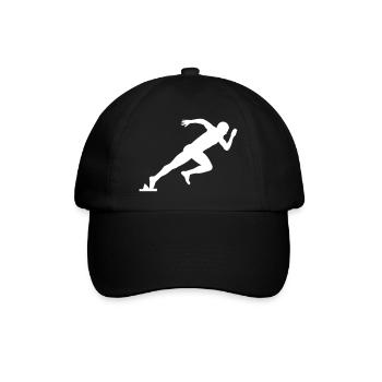 Sprint Läufer - Baseballkappe - Schwarz/Schwarz - Vorne