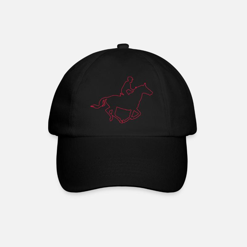 reiter - Baseballkappe - Schwarz/Schwarz