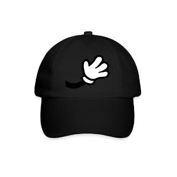 Agiter la main de la bande dessinée - Casquette classique - noir/noir - Devant