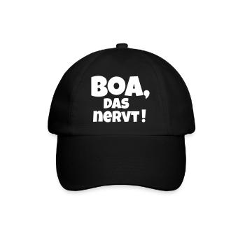 Boa das nervt - Baseballkappe - Schwarz/Schwarz - Vorne