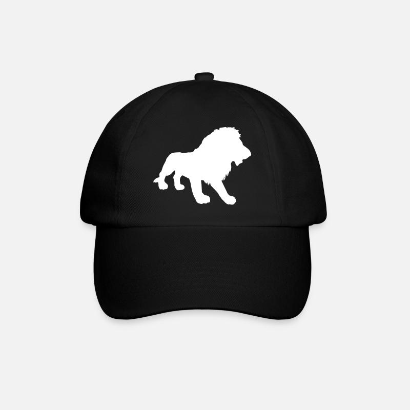 löwe - Baseballkappe - Schwarz/Schwarz