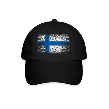 Finnland 002 AllroundDesigns - Baseballkappe - Schwarz/Schwarz - Vorne