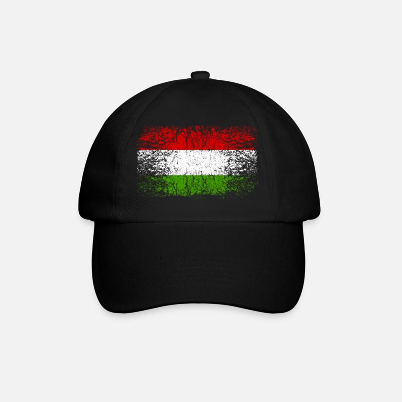 Hungary 002 AllroundDesigns - Baseball Cap - black/black