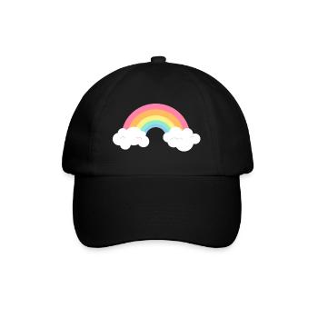 Cute Rainbow Color Clouds LGBT Pride Gift - Baseball Cap - black/black - Front
