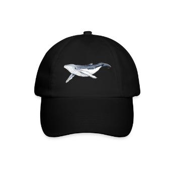 Baby-Buckelwal – Baleine - Baseballkappe - Schwarz/Schwarz - Vorne