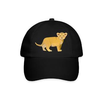 Löwen Baby Polygon - Baseballkappe - Schwarz/Schwarz - Vorne
