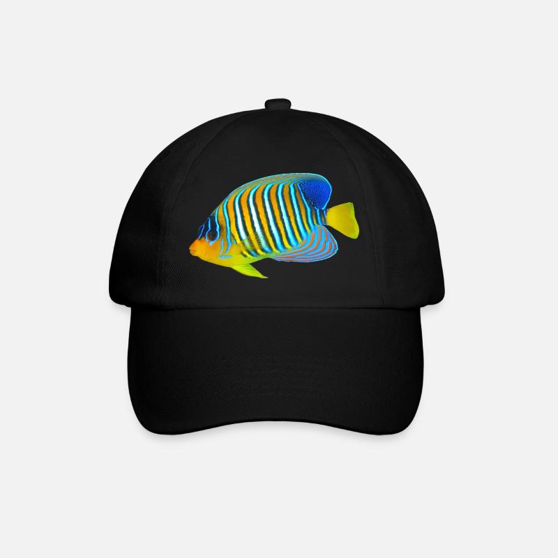 Fisch - Baseballkappe - Schwarz/Schwarz