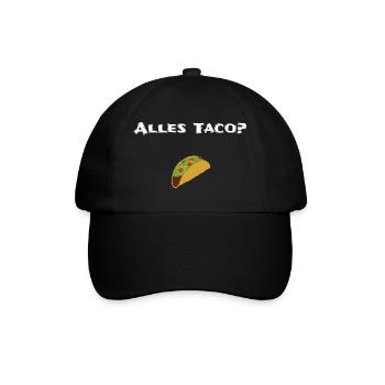 Alles Taco - Baseballkappe - Schwarz/Schwarz - Vorne