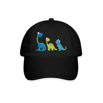 Lustige Dinosaurier Arten I Dino Kinder Geschenk - Baseballkappe - Schwarz/Schwarz - Vorne