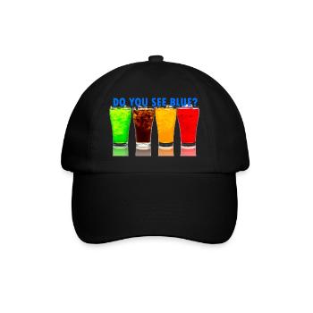 Tu vois du bleu ? Boissons colorées - Casquette classique - noir/noir - Devant