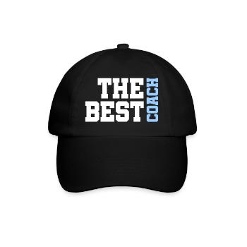 The best Coach - Der beste Trainer - Baseballkappe - Schwarz/Schwarz - Vorne