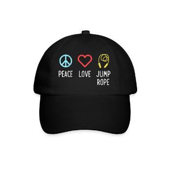 Corde à sauter Peace Love - Casquette classique - noir/noir - Devant