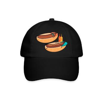 Hot sausages - Baseball Cap - black/black - Front