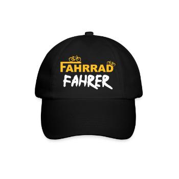 Fahrradfahrer - Baseballkappe - Schwarz/Schwarz - Vorne