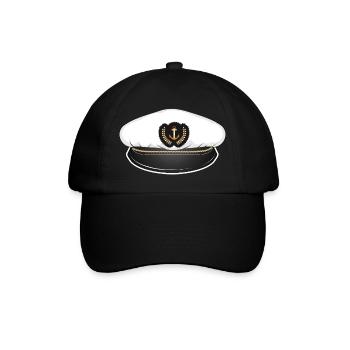 Captain's hat for the captain on his ship - Baseball Cap - black/black - Front