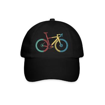 retro bike road bike love vintage tour stage - Baseball Cap - black/black - Front