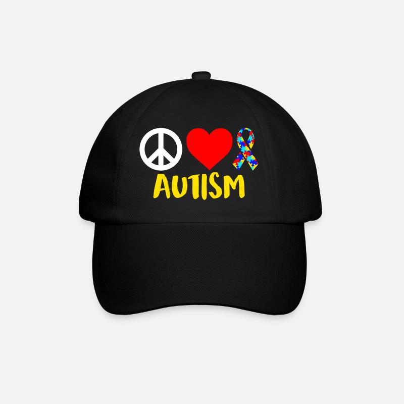 Love Autism - Autism Awarenessautistic prideactual - Casquette classique - noir/noir