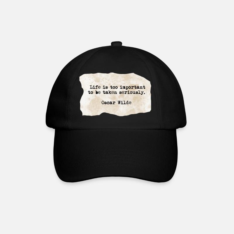 Oscar wild quote - Casquette classique - noir/noir
