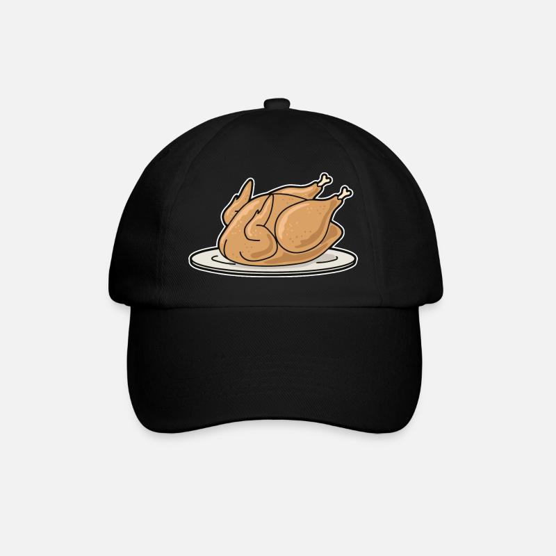 Hähnchen Gegrillt - Baseballkappe - Schwarz/Schwarz