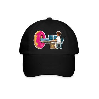 Homme Manip Radio Scanner Irm Donut Radiologie - Baseballkappe - Schwarz/Schwarz - Vorne