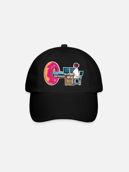 Woman Manip Radio Scanner Irm Donut Radiology - Baseball Cap - black/black
